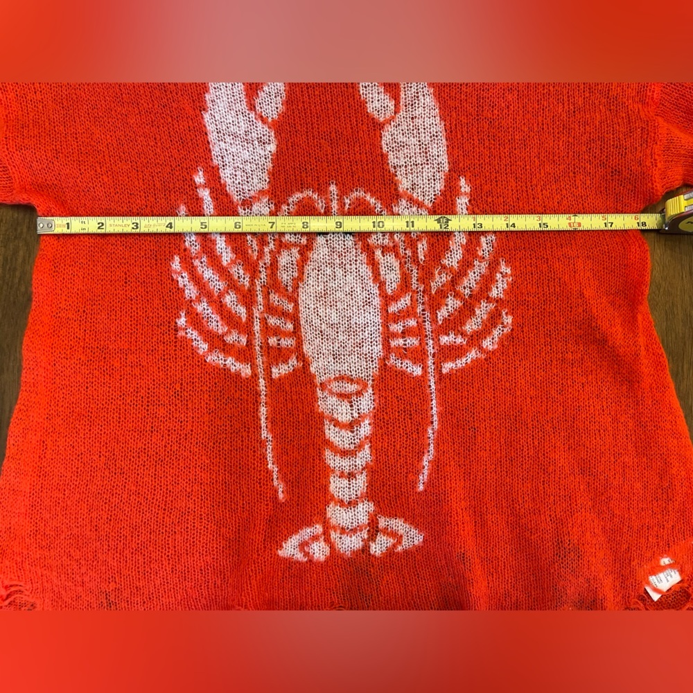 Wildfox Red Lobster Distressed Sweater - Picture 5 of 9